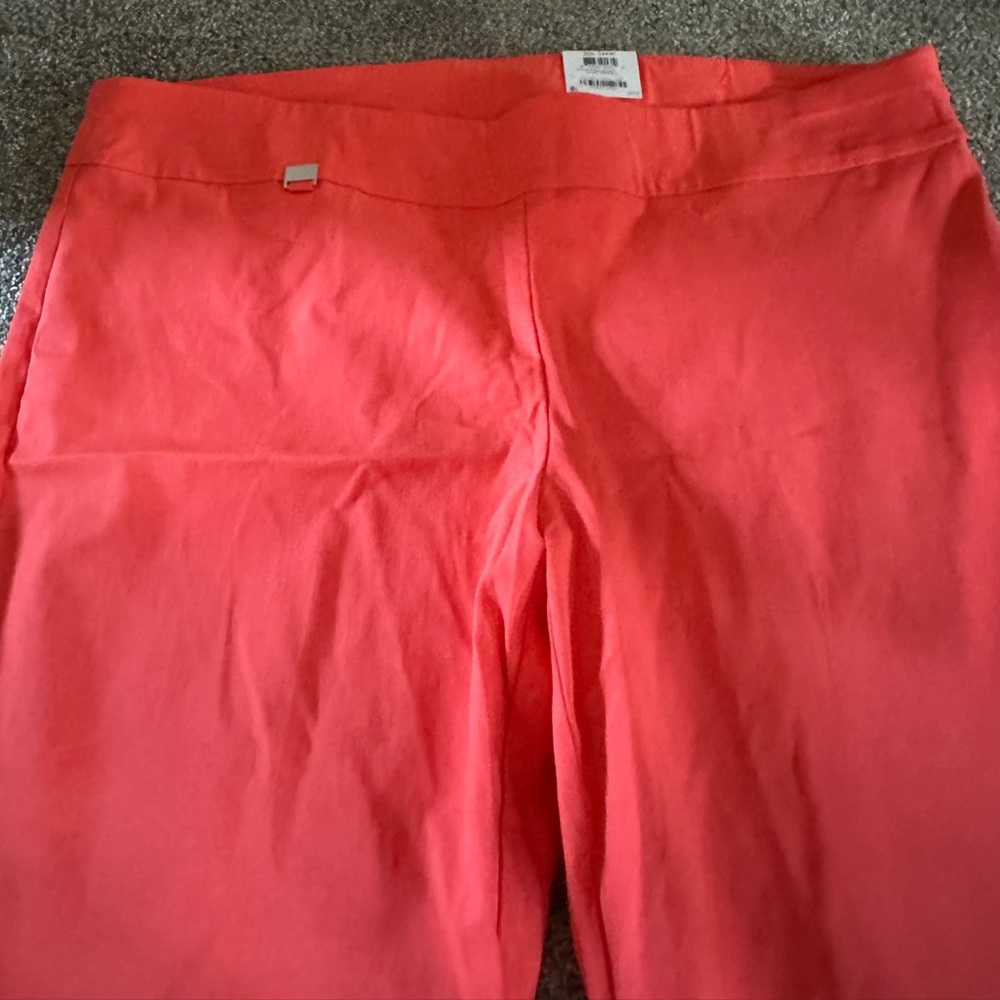 Alfani Orange Capris Flat Front Classic Fit